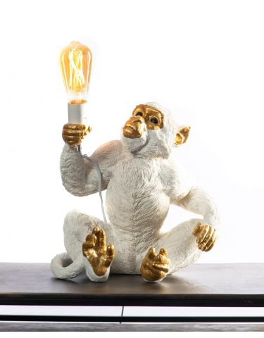 White Monkey Lamp